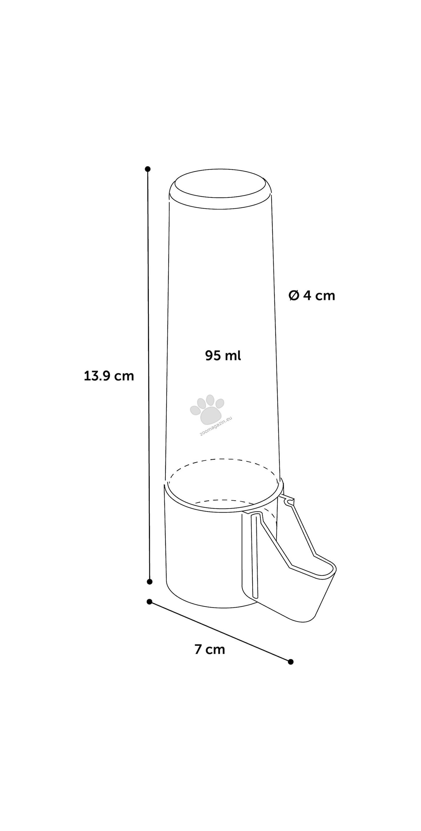 Flamingo Automatic Water Dispenser Neri - пластмасова овална поилка за птици