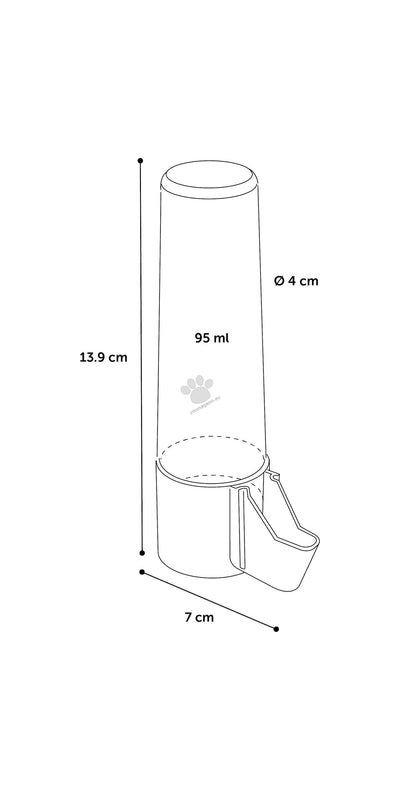 Flamingo Automatic Water Dispenser Neri - пластмасова овална поилка за птици