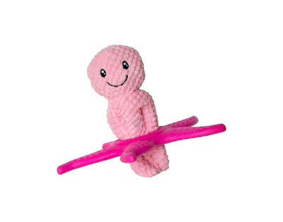 Kiwi Walker Lets Play Octopus and Starfish Pink - плюшен октопод и морска звезда от термопластичен каучук 25 см, розов