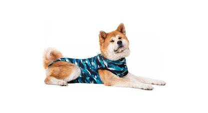 Suitical Recovery Suit Large Dog Blue - медицинска дрешка за кучета с дължина на гърба 67-76 см. синя