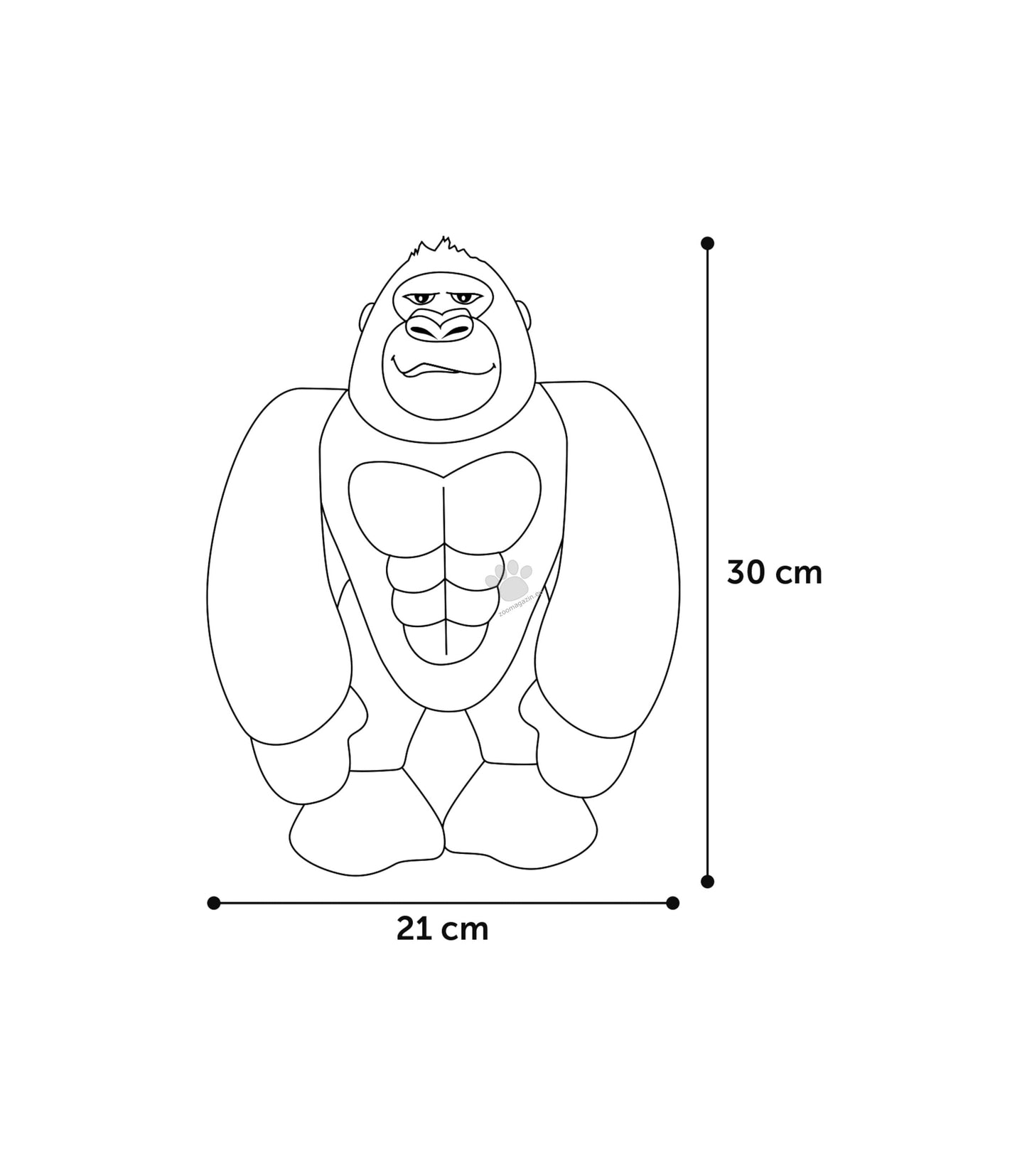 Flamingo Toy Kiga Gorilla - играчка за кучета 30 / 21 см