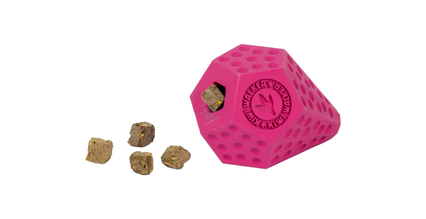 Kiwi Walker Lets Play Diaball Pink - гумена играчка за лакомства 10 см, розов