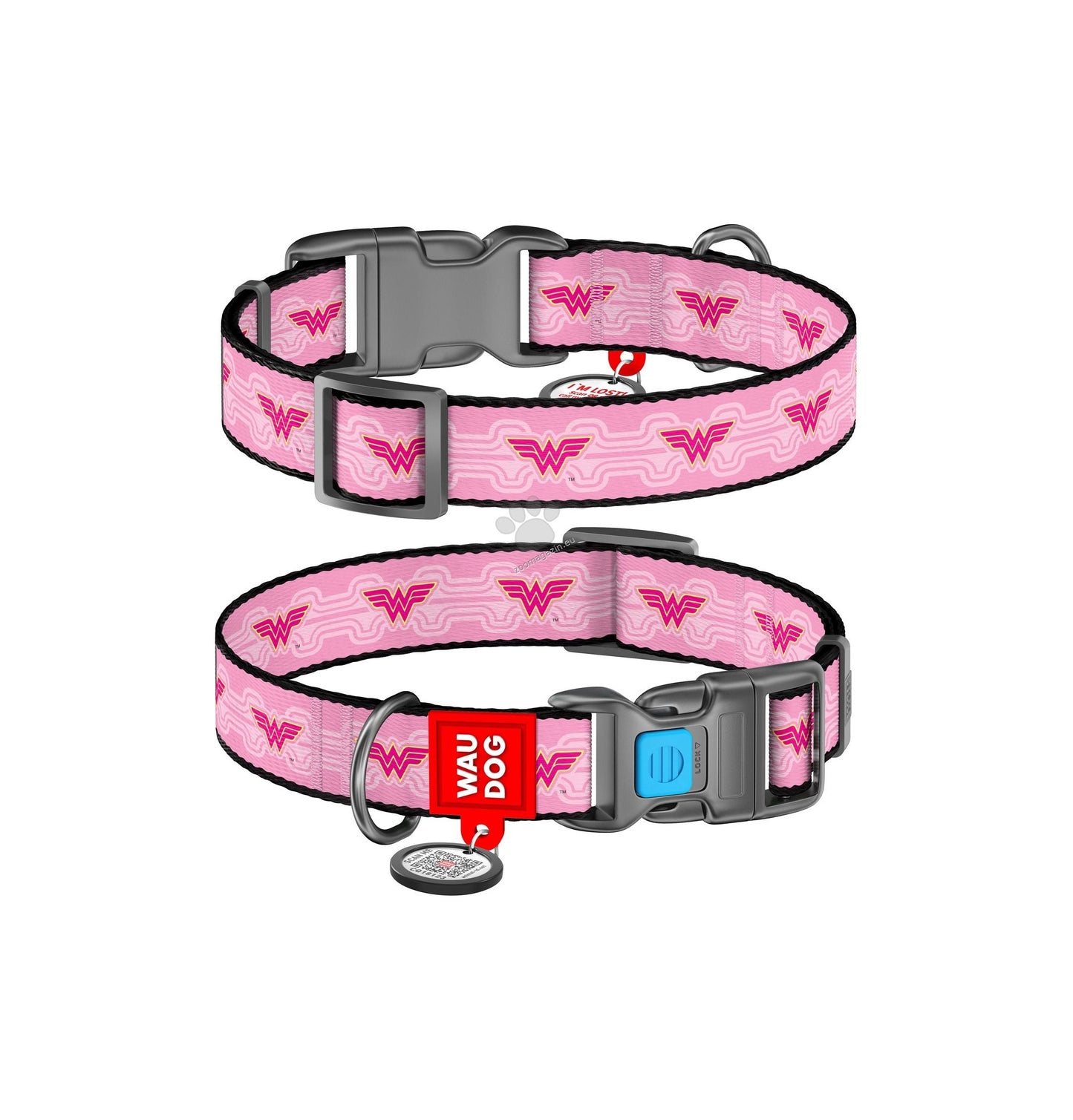 Collar Waudog Nylon Dog Leash Wonder Woman 1 - нашийник