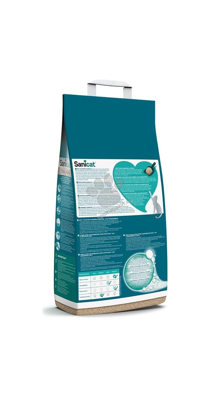 Sanicat Easy and Go Fragrance Free - бентонитова котешка тоалетна 4,2 кг