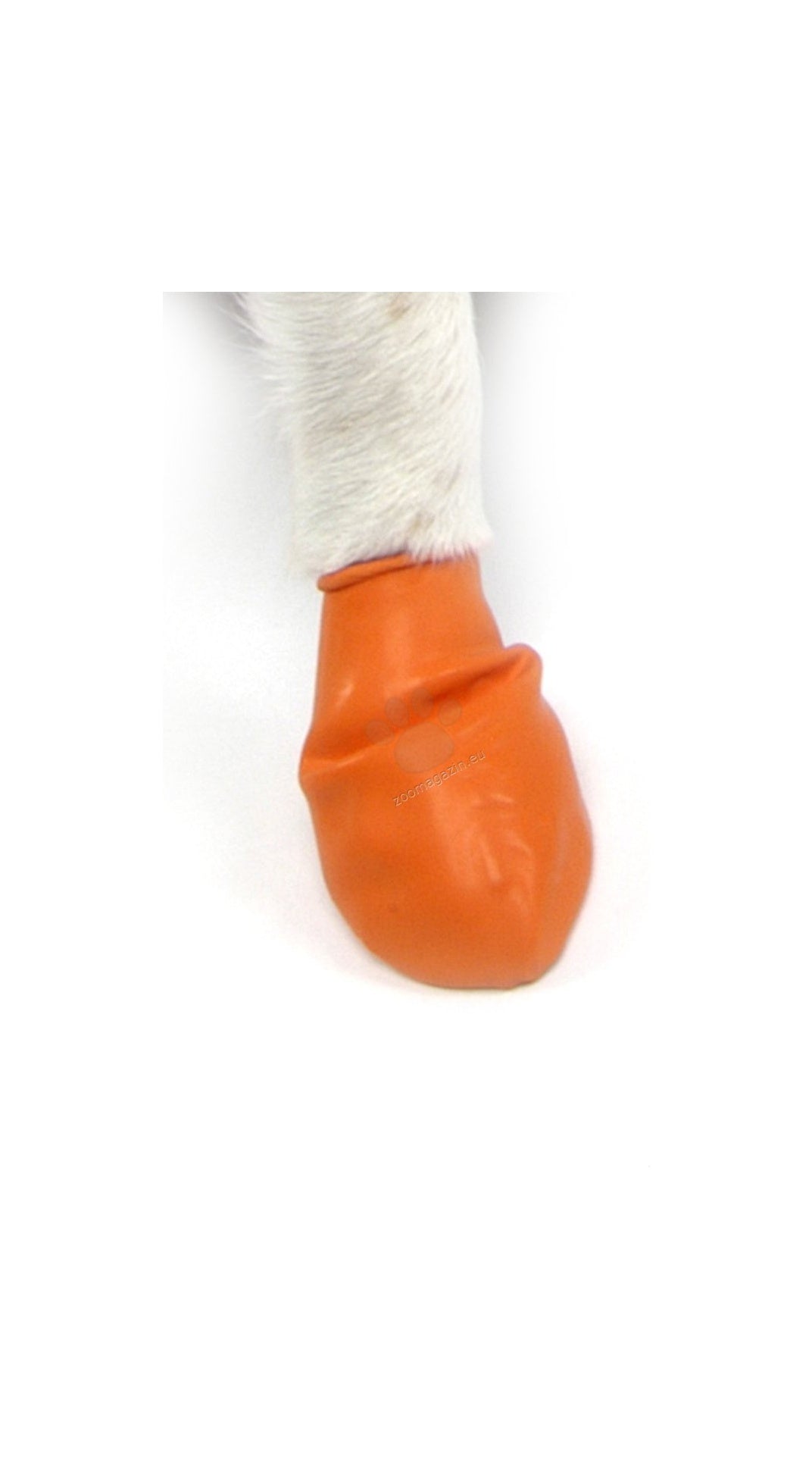 Pawz XS Orange - каучукова водоустойчива обувка за кучета с дължина на лапата до 5 см, оранжева, 1 брой