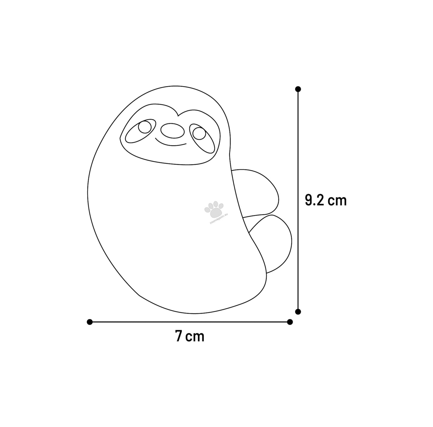 Flamingo Blaro Sloth - плюшена играчка 9.2 см