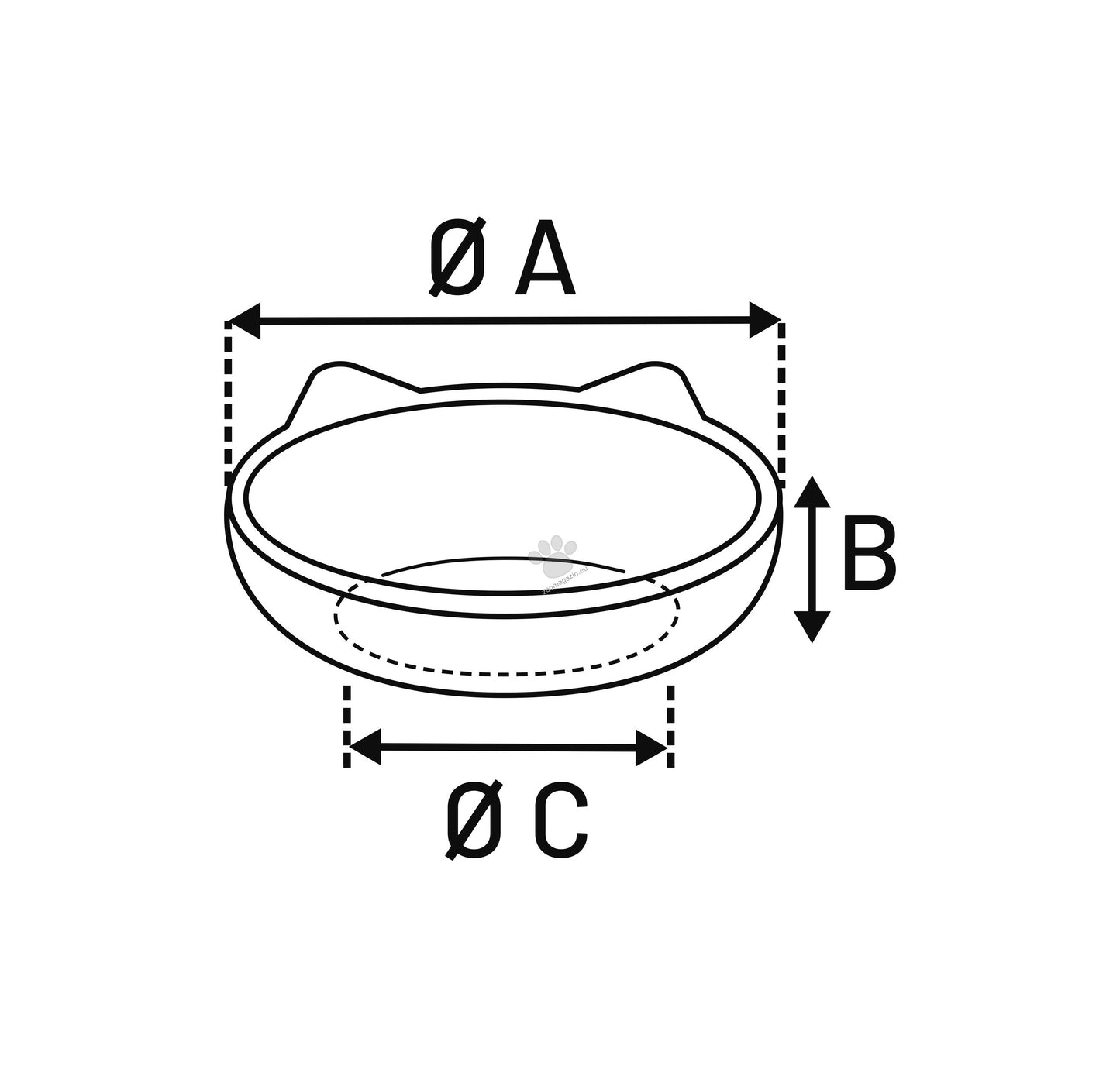 Flamingo Feeding and Drinking bowl Puzi - купичка за котки, розова, 125 мл
