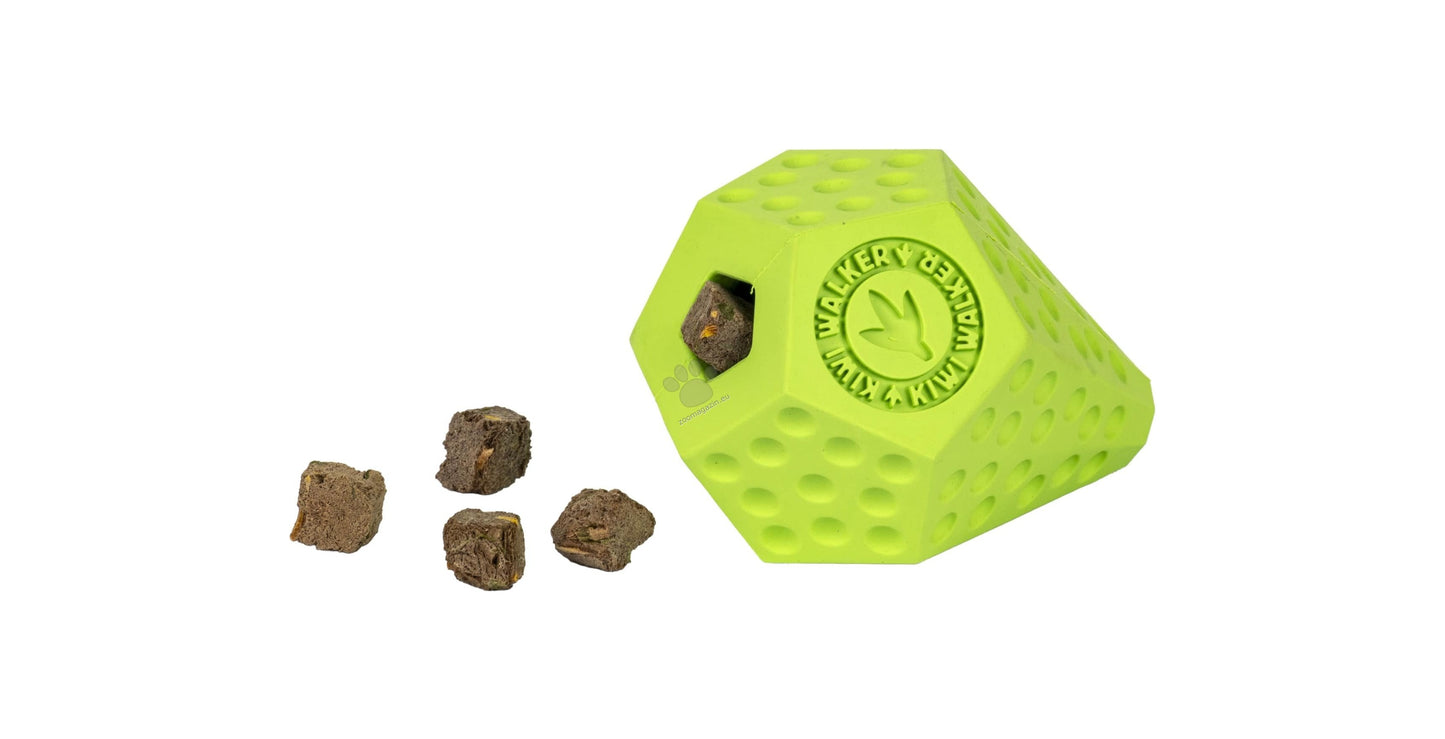 Kiwi Walker Lets Play Diaball Green - гумена играчка за лакомства 10 см, зелен