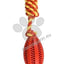 Flamingo Rubber Rugby Ball with Rope - дентална играчка с въже 11 см.