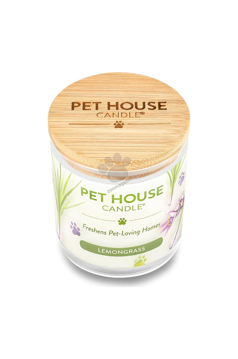 Pet House Candles Lemongrass - натурална свещ с аромат на лимонова трева 255 гр
