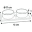 Flamingo Feeding and Drinking bowl Duo Dinner Nervo - купички с дървена поставка 2 х 1,7 л