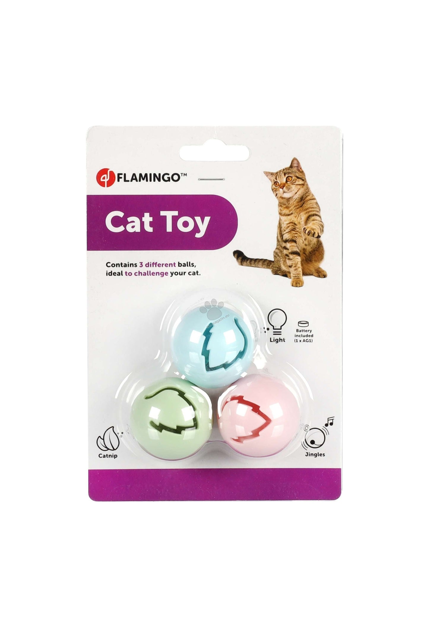 Flamingo Electronic toy Iris Ball - играчка за котки 4 см