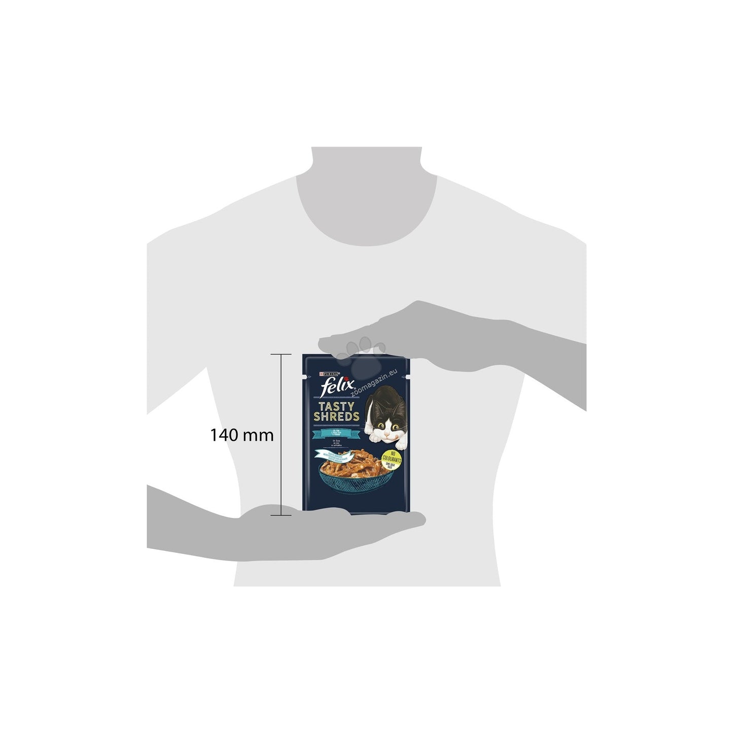 FELIX Shreds - пълноценна храна за котки в зряла възраст с риба 80 гр.