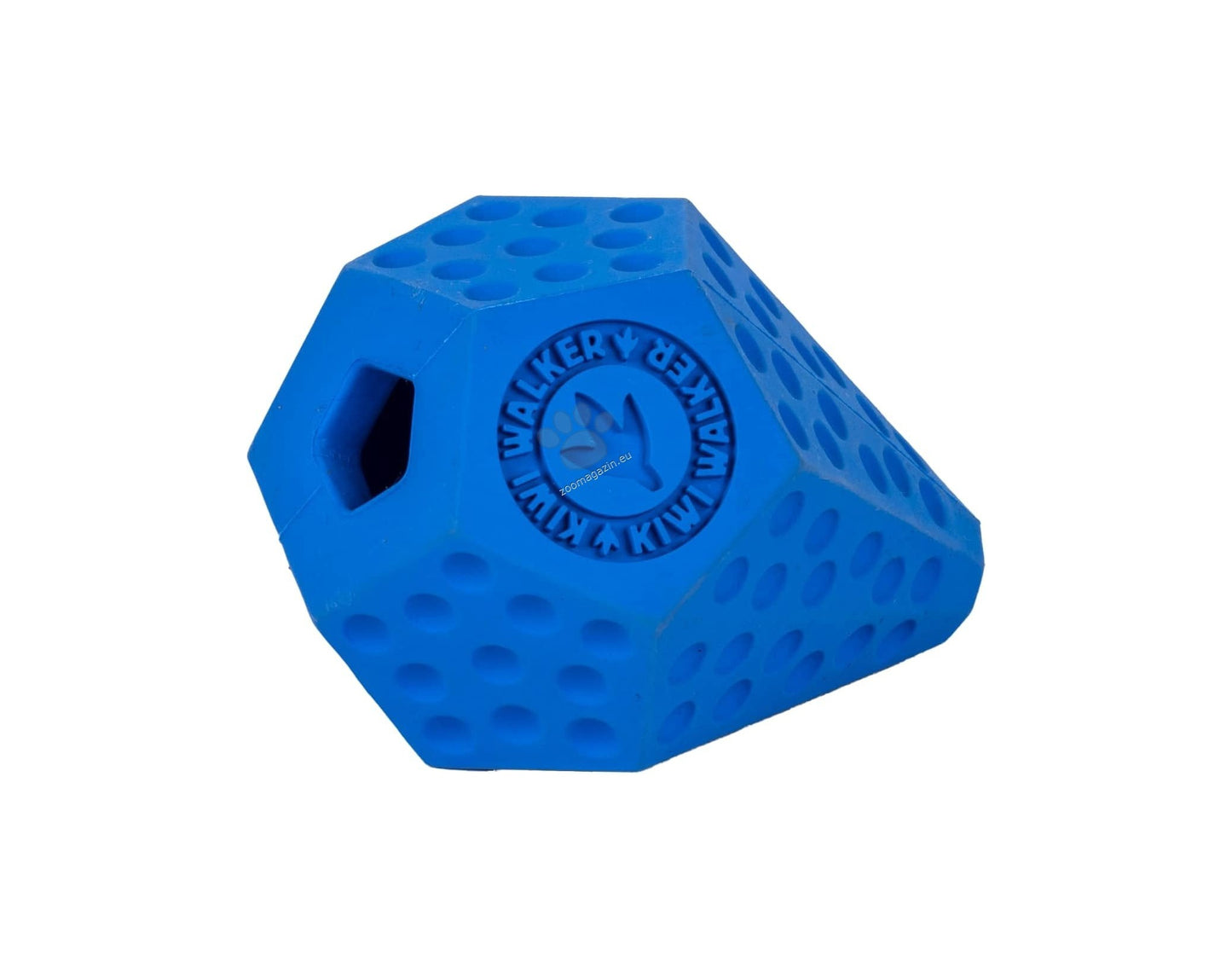 Kiwi Walker Lets Play Diaball Blue - гумена играчка за лакомства 10 см, син