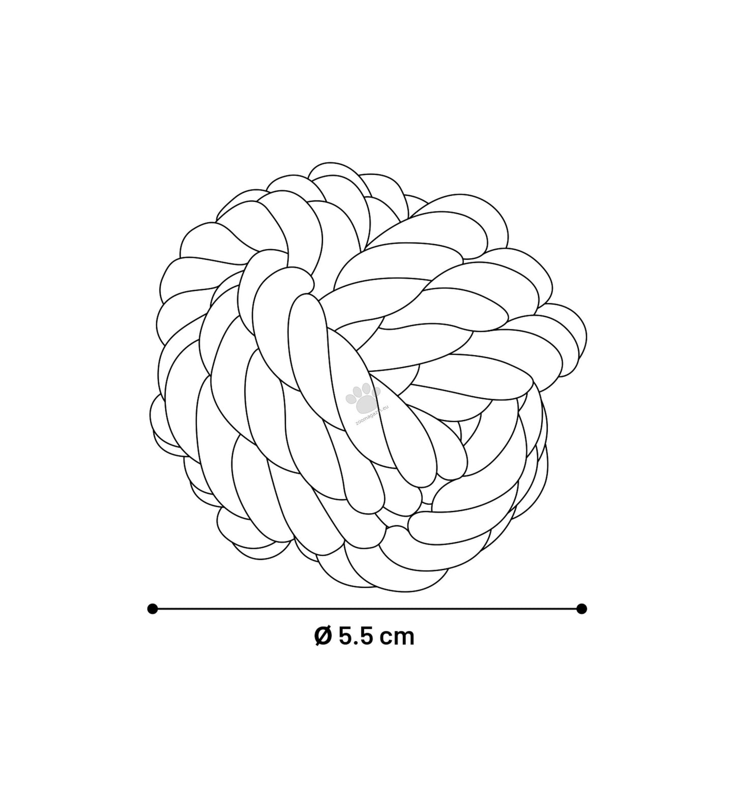 Flamingo Jim Knotted Ball - въжена топка за игра, розова