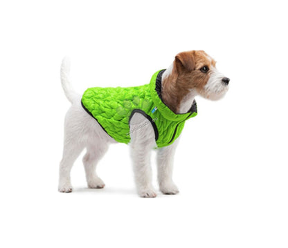AiryVest Reversible Dog Jacket UNI М 43 - двулицево яке за кучета, 40-43 см, зелено / черно