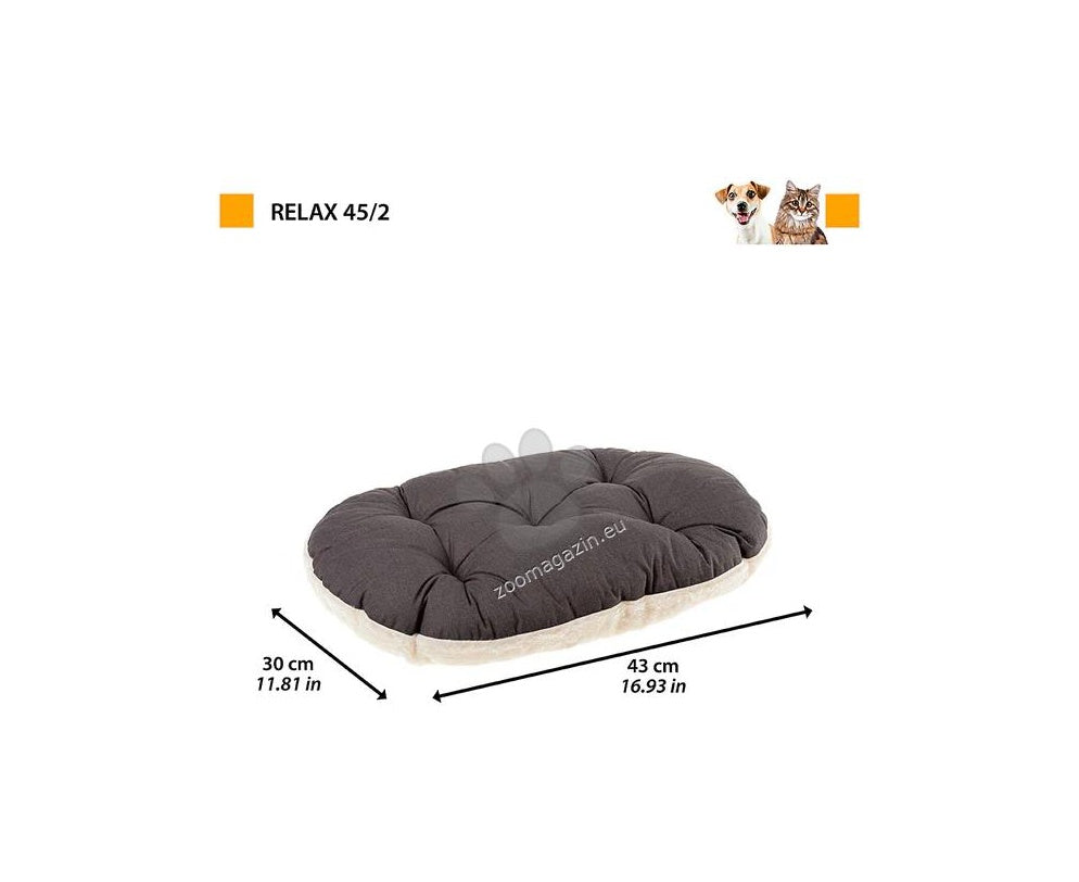 Ferplast - Relax F 55/4 - мек памучен дюшек с плюш 55 / 36 см