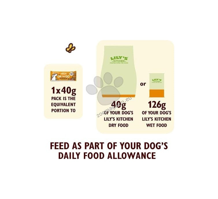 Lilys Kitchen Dog on the Go Protein Bar - протеинови барчета за куче 3 х 40 гр