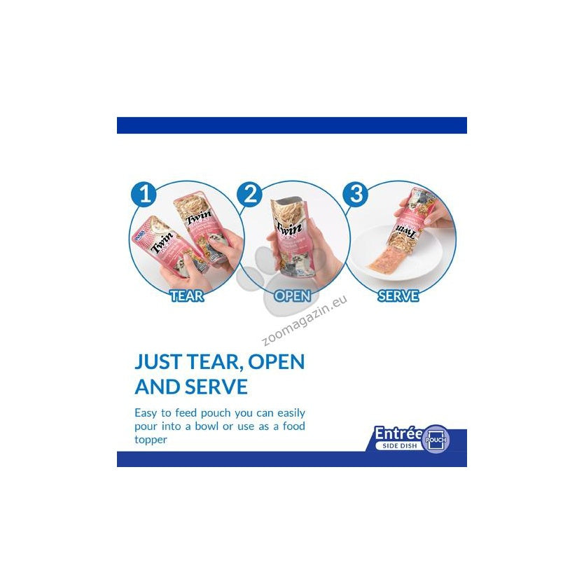 РАЗПРОДАЖБА Inaba Chicken with Vegetables and Beef Recipe in Chicken Broth – пауч с пилешко и говеждо 2 x 40 гр