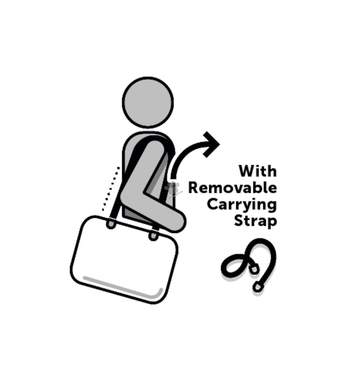 Flamingo Carryng Bag Tatjana Light Grey - чанта от плат за кучета, светлосив 37 / 24 / 31 см