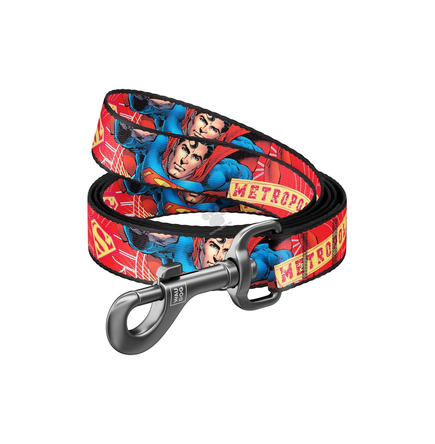 Collar Waudog Nylon Dog Leash Superhero - повод