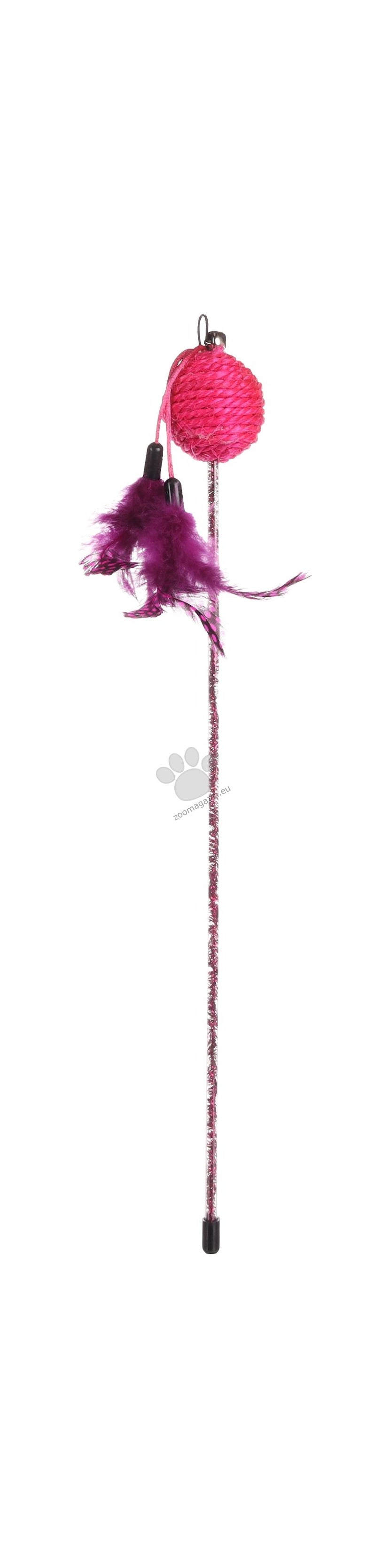 Flamingo Glitty Dangler with ball - въдица за котки 42 см