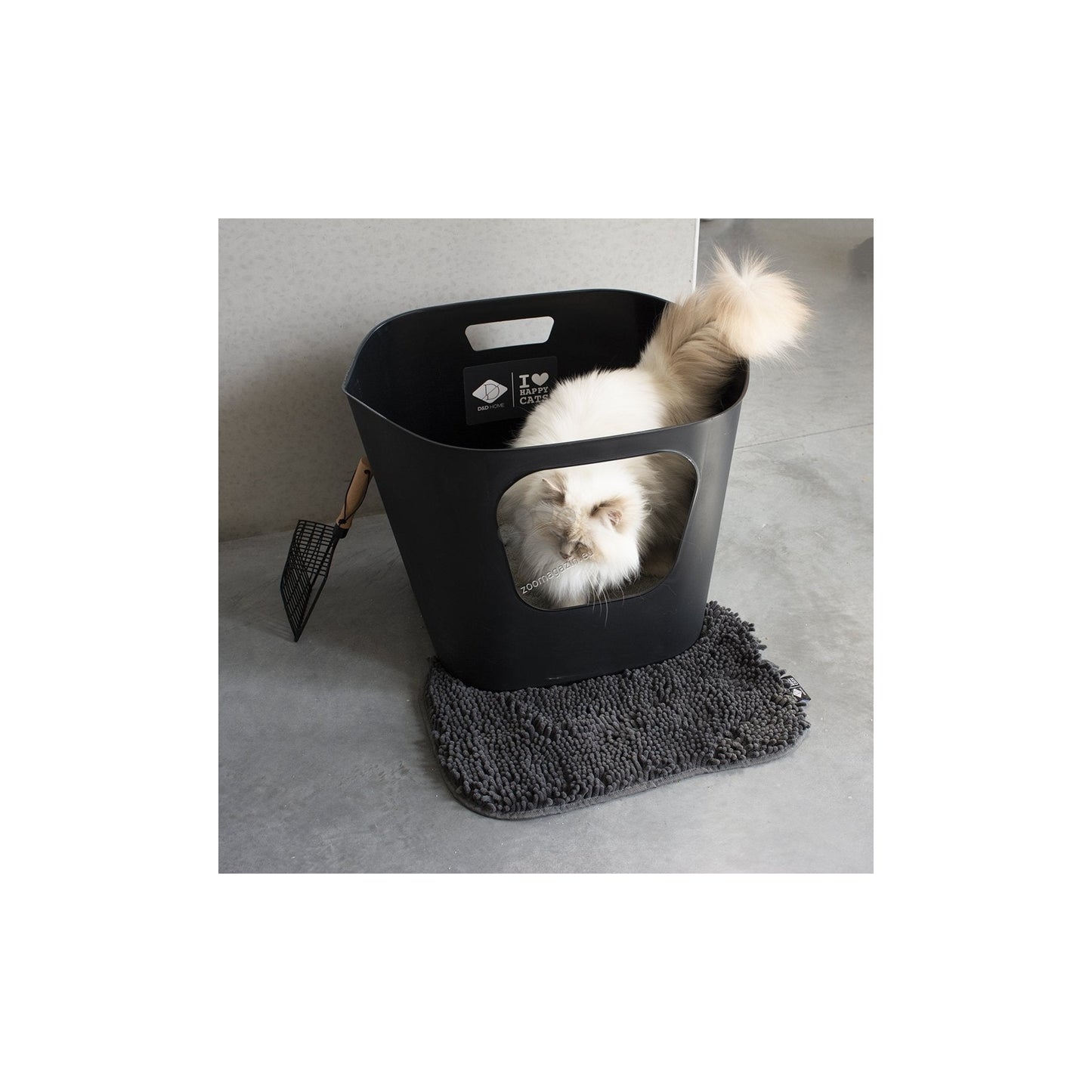 I Love Happy Cats Toilet Mat - килимче за котешка тоалетна 50 / 34 см