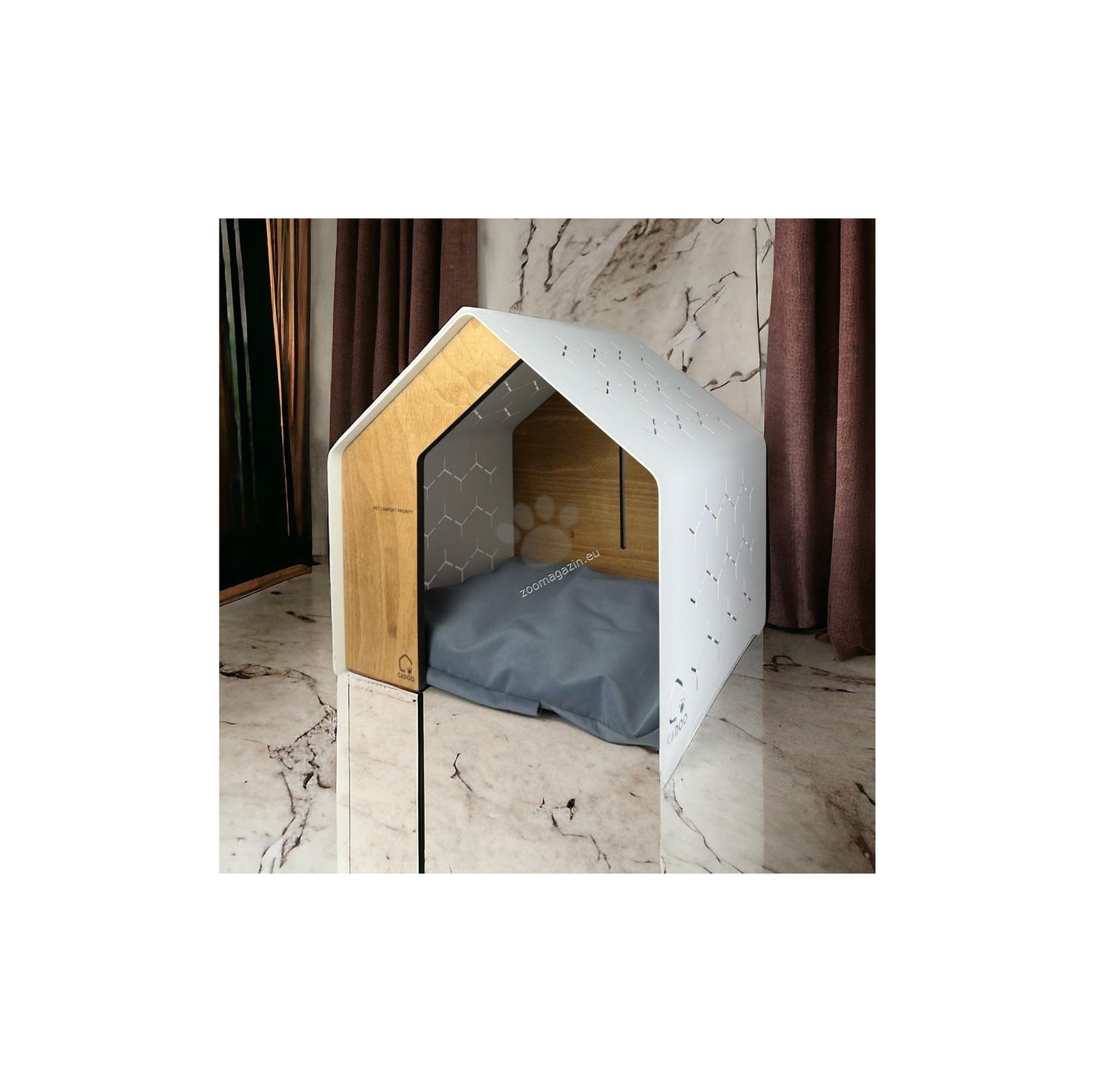 Cadoo Krabi Soft White - луксозна къщичка за домашни любимци 50 / 50 / 50