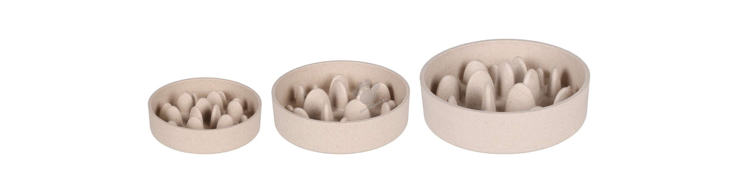 Flamingo Slow Feeder Greni Round Beige - купа за бавно хранене 790 мл, бежов