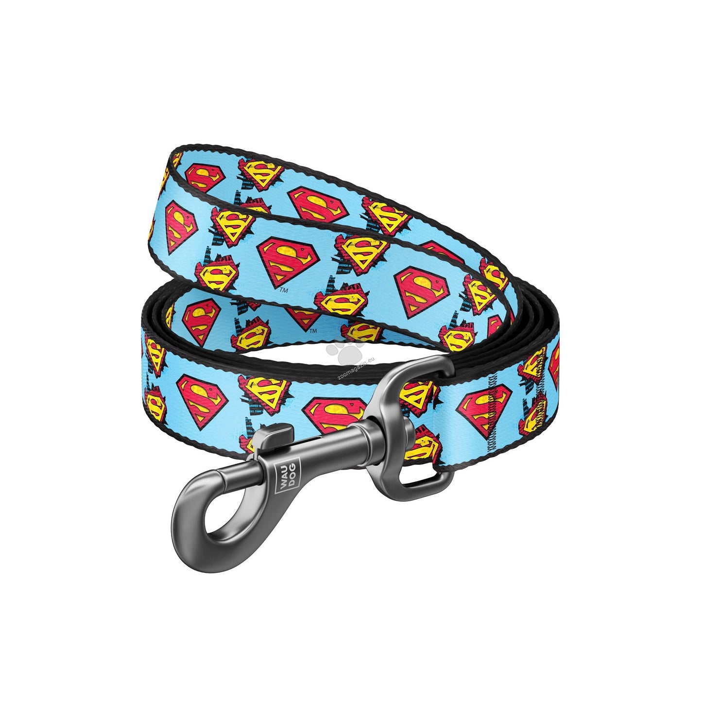 Collar Waudog Nylon Dog Leash Superman - повод