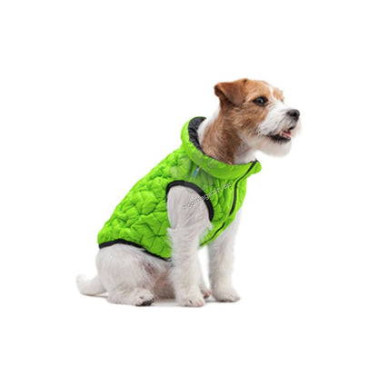 AiryVest Reversible Dog Jacket UNI М 43 - двулицево яке за кучета, 40-43 см, зелено / черно