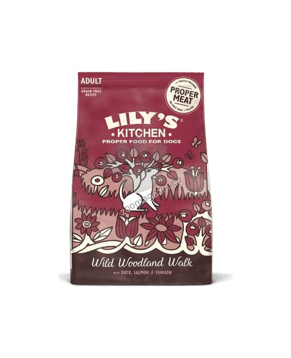 Lilys Kitchen Dog Wild Woodland Walk Adult - пълноценна храна с патешко и сьомга