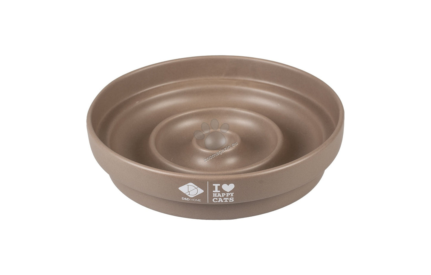 I Love Happy Cats Ceramic Slow Feeding Bowl Dot - керамична купа за бавно хранене за котки