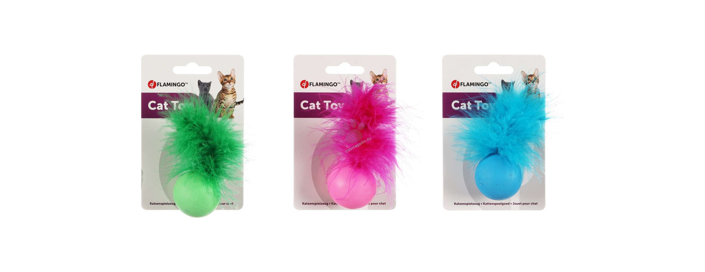 Flamingo Howi Ball Feather - играчка за котка 4 см