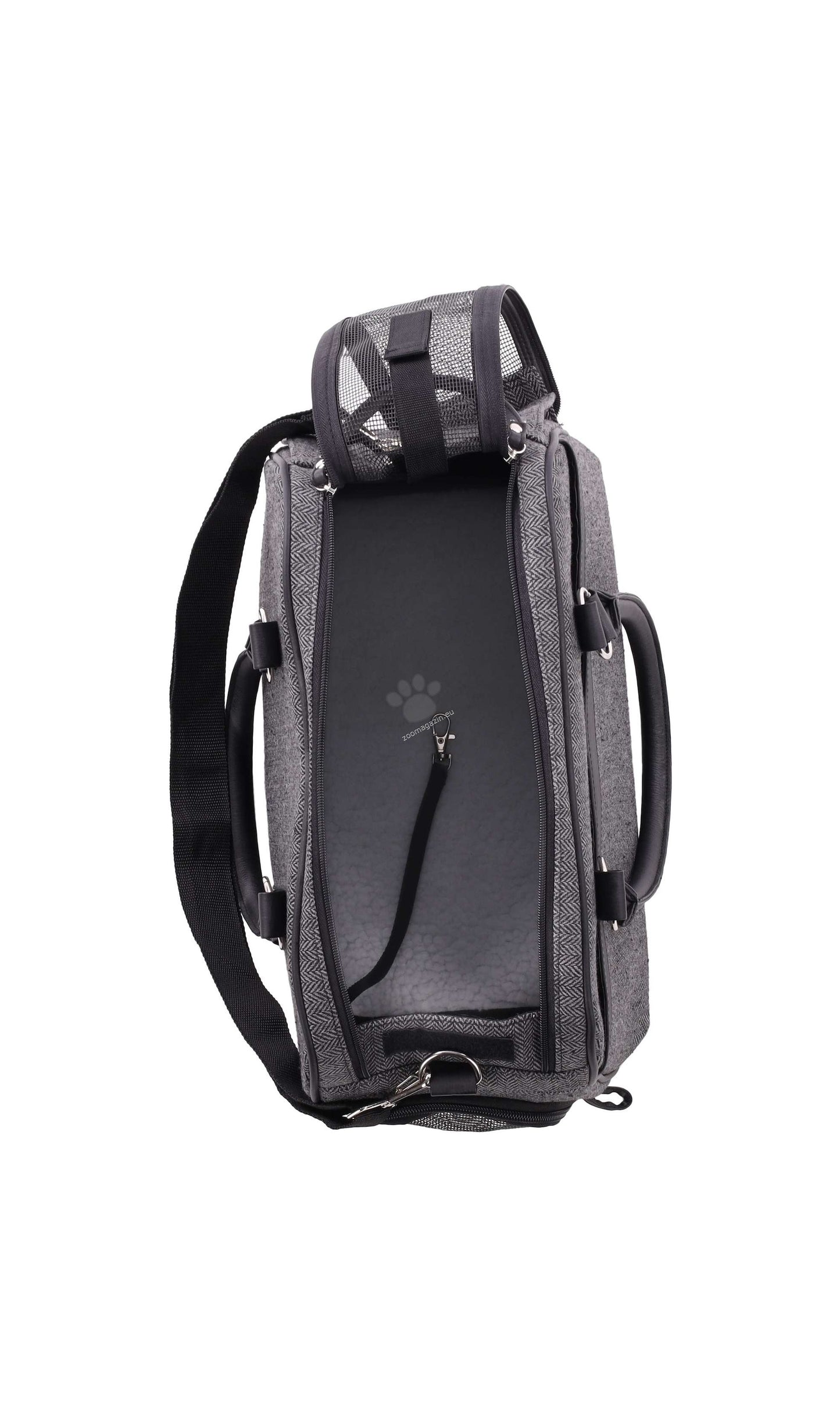 Flamingo Carrying Bag Justine Dark grey - чанта от плат за кучета, тъмносив 44 / 23 / 32 см