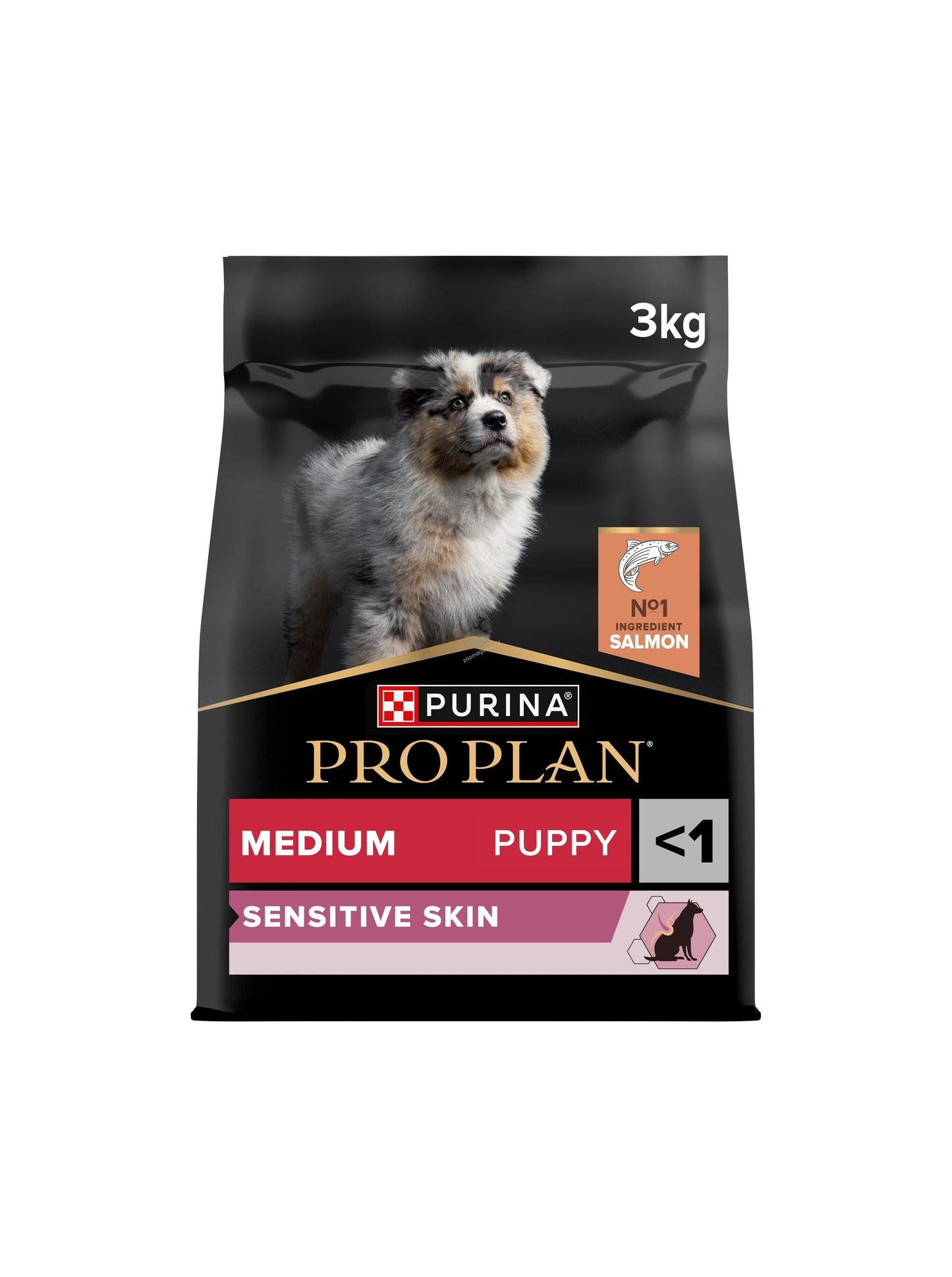 Pro Plan Medium Puppy Salmon - пълноценна храна със сьомга за кученца от средни породи 3 кг