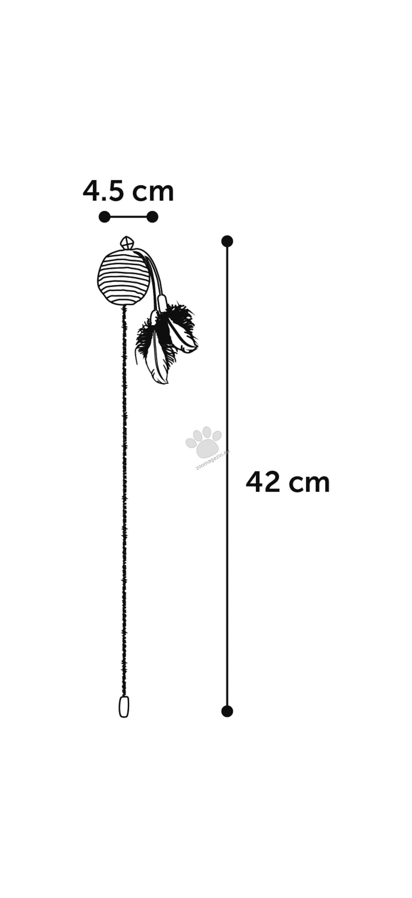 Flamingo Glitty Dangler with ball - въдица за котки 42 см