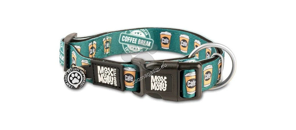 Max Molly Smart ID Coffee Break XS - нашийник с ID чип за сигурност 22 - 35 см. / 10 мм.