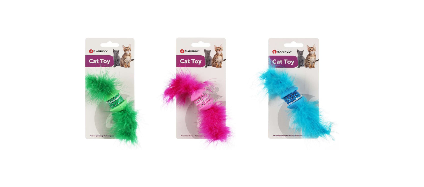 Flamingo Howi Roll Feather - играчка за котка 4,1 см