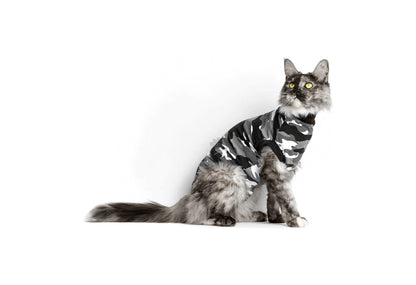 Suitical Recovery Suit XXSmall Cat Black - медицинска дрешка за котки с дължина на гърба 33-42 см.