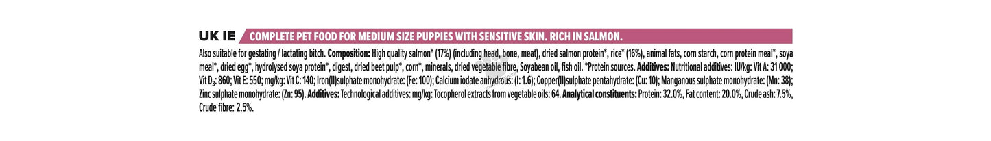 Pro Plan Medium Puppy Salmon - пълноценна храна със сьомга за кученца от средни породи 3 кг