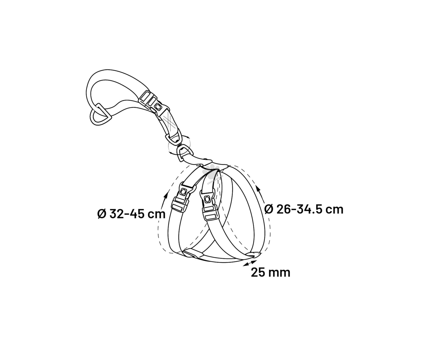 Flamingo Car safety harness Duma Black - предпазен нагръдник за автомобил