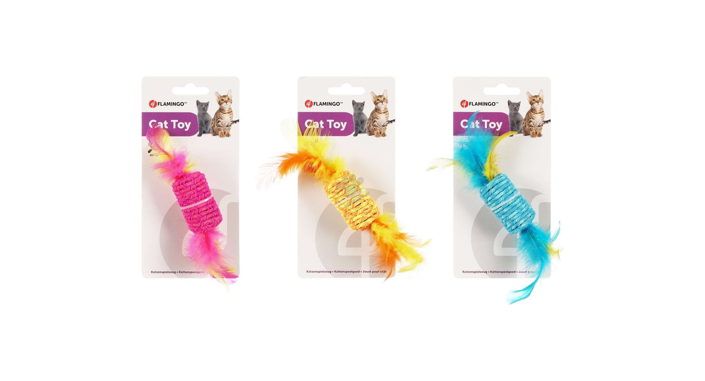 Flamingo Shuka Roll Feather - играчка за котка 5 см