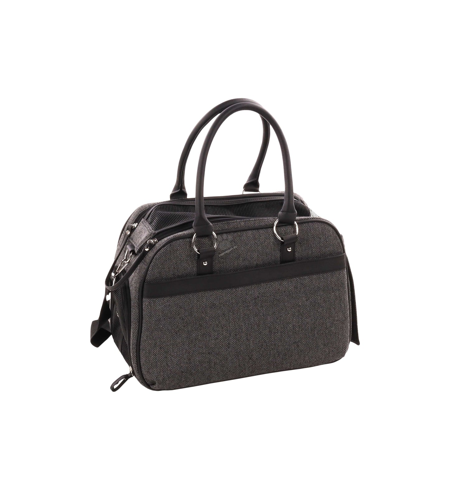 Flamingo Carrying Bag Justine Dark grey - чанта от плат за кучета, тъмносив 44 / 23 / 32 см