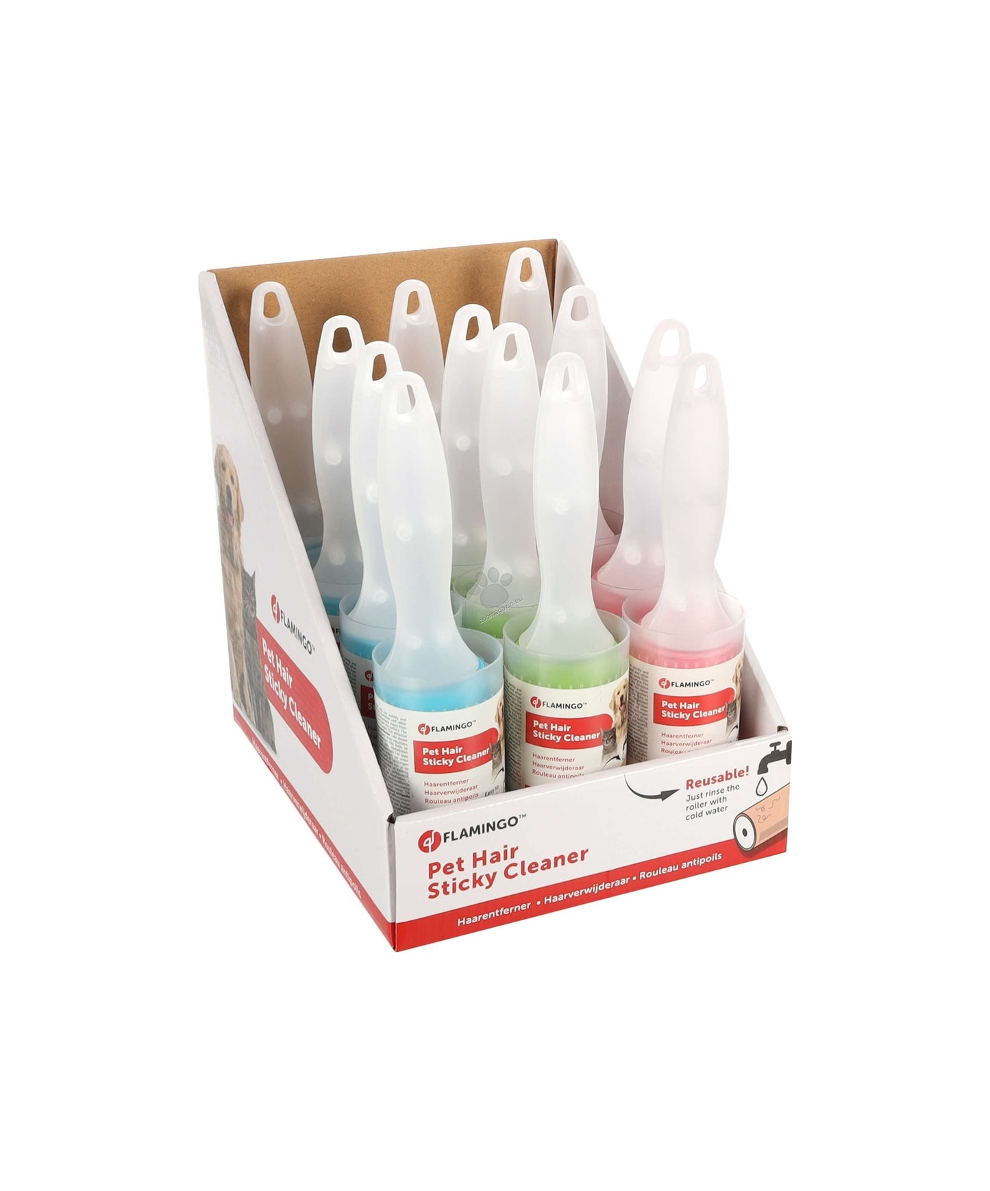 Flamingo Hair Remover Reusable Roller Clio - ролер за премахване на косми 23 см