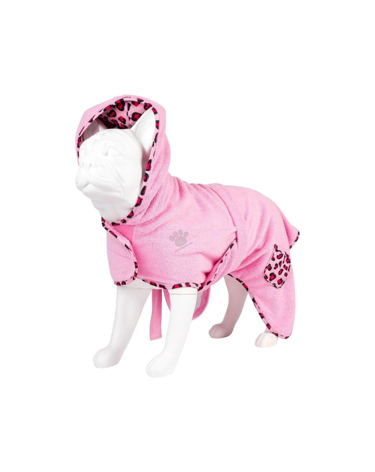 Max Molly Bath Robe Leopard Pink - халат за кучета