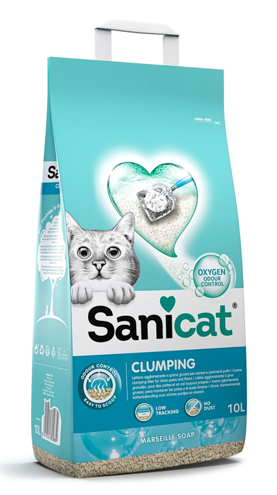 Sanicat Clumping Marseille Soap - натурален бентонит с аромат на марсилски сапун 10 литра