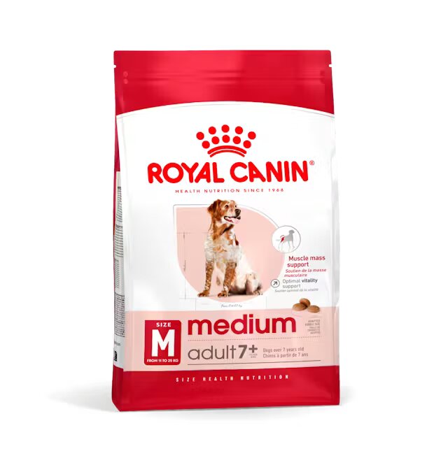 Royal Canin Medium Adult +7 - суха храна за кучета от средни породи над 7 годишна възраст