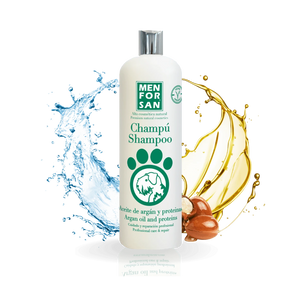 Menforsan Silk Protein and Argan Oil Shampoo - шампоан с протеин от коприва и арганово масло, за много мръсна, суха и повредена козина 300 мл.