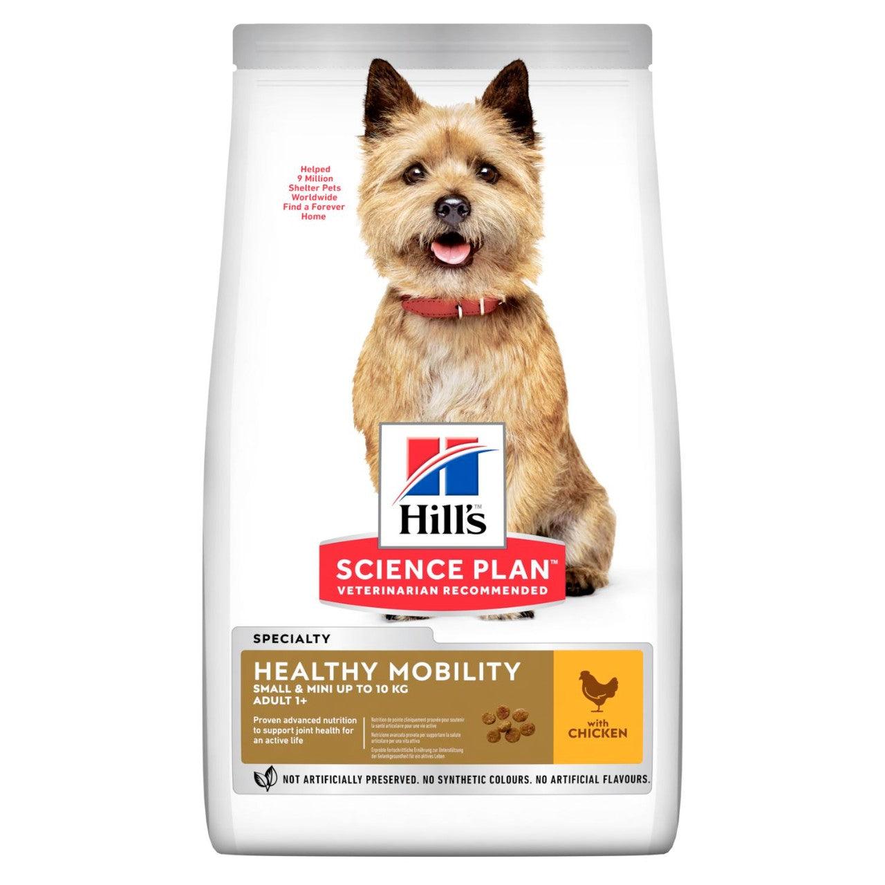 Hills Science Plan Healthy Mobility Small & Mini Adult - пълноценна храна с пилешко за кучета от малки породи за поддържане на здрави стави 1,5 кг